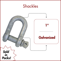 1" Galvanized Screw Pin Chain Shackle