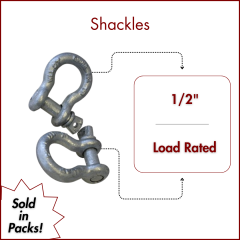 1/2" Galvanized Screw Pin Chain Shackle