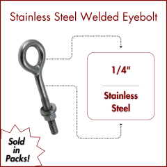 1/4" X 4 Type 304 Stainless Steel Welded Eyebolt