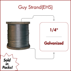 1/4" 1X7 EHS Galvanized Guy Strand