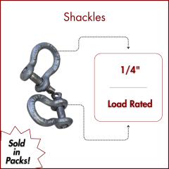 1/4" Load Rated Screw Pin Anchor Shackle