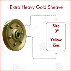 3 Extra Heavy Gold Sheave X 50 Pcs