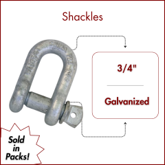 3/4" Galvanized Screw Pin Chain Shackle