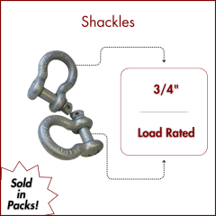 3/4" Load Rated Screw Pin Anchor Shackle