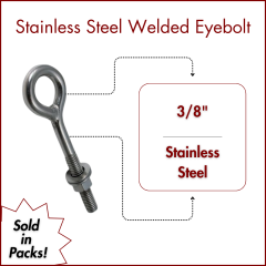 3/8" X 6 Type 304 Stainless Steel Welded Eyebolt