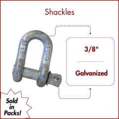 3/8" Galvanized Screw Pin Chain Shackle