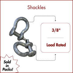 3/8" Load Rated Screw Pin Anchor Shackle