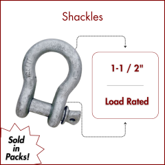 1-1/2" Load Rated Screw Pin Anchor Shackle
