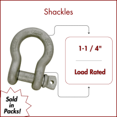 1-1/4" Load Rated Screw Pin Anchor Shackle