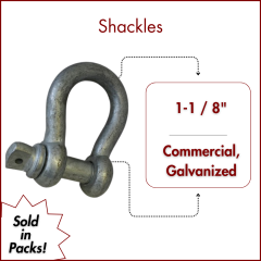 1-1/8" Commercial Grade Screw Pin Anchor Shackle