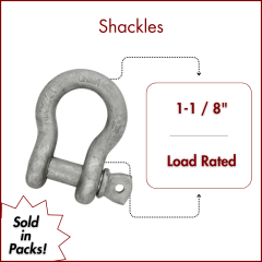 1-1/8" Load Rated Screw Pin Anchor Shackle