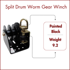 Self-Locking Split Drum Worm Gear Winches ? 1500 LB & 2000 LB Dual Drum, High-Capacity Lifting