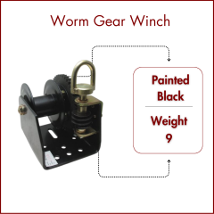 Self-Locking Single Drum Worm Gear Winches ? 1500 LB & 2000 LB Options for Reliable, Heavy Duty Lifting