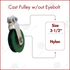 3-1 / 2 Cast Pulley w / out Eyebolt - Green X 25 Pcs