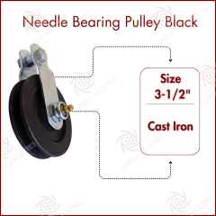 3-1 / 2 Needle Bearing Pulley Black