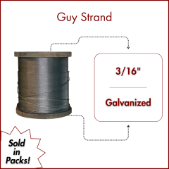 3/16" 1X7 EHS Galvanized Guy Strand