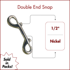 4-3/4" Double End Snap, 1/2" Opening, Nickel Plated (SOLD IN SETS)