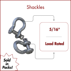 5/16" Load Rated Screw Pin Anchor Shackles