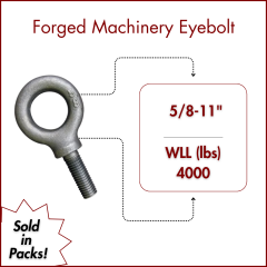 5/8-11" X 1-3/4 Forged Machinery Eyebolt Self Colored- Shoulder Pattern