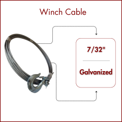 7/32" Winch Cable with Hook