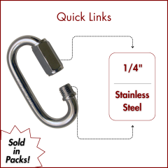 1/4" Stainless Steel Quick Links  - Pack of 1 Pc