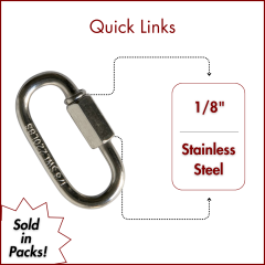 1/8" Stainless Steel Quick Links - Pack of 1 Pc