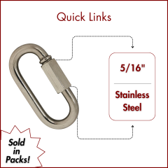 5/16" Stainless Steel Quick Links  - Pack of 1 Pc