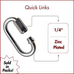 1/4" Zinc Plated Quick Links (SOLD IN SETS