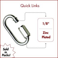 1/8" Zinc Plated Quick Links (SOLD IN SETS)