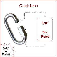 3/8" Zinc Plated Quick Links (SOLD IN SETS)