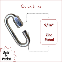 1/4" Zinc Plated Wide Quick Links 