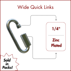 1/4" Zinc Plated Wide Quick Links 