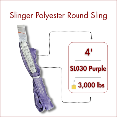 Purple Polyester Round Sling