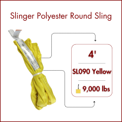 Yellow Polyester Round Sling