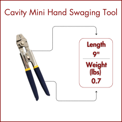 4 Cavity Mini Hand Swaging Tool for Up to 1 / 16" Fittings