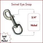 3/4" Swivel Eye Snap (SOLD IN SETS)