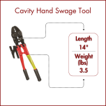 HSC350 3 Cavity Hand Swage Tool for 1 / 16, 3 / 32, 1 / 8 Fittings