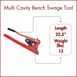 Multi Cavity Bench Swage Tool for Sizes 1 / 16 thru 3 / 16 Fittings