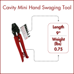 3 Cavity Mini Hand Swaging Tool for 1 / 32", 3 / 64", 1 / 16" Fittings